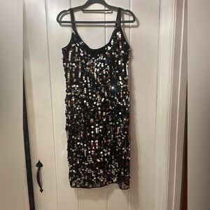 Milly Jessie Sequins Dress in Black. Size 8 like new!